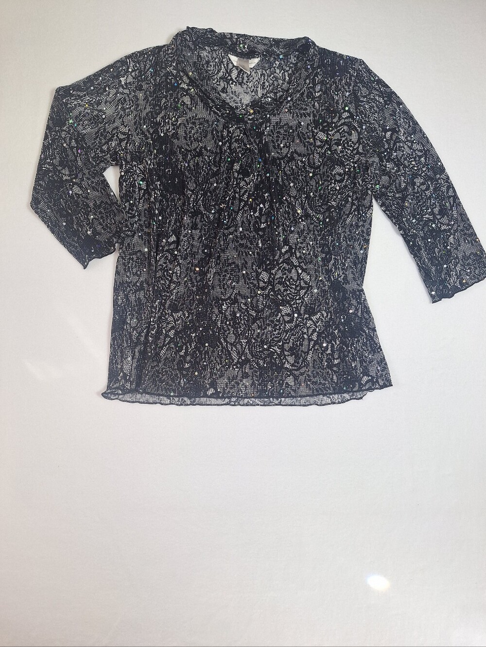 Christipher & Bank Semi Sheer And Metallic Blouse